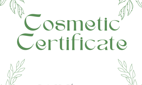 Considerations to Know About Cosmetic Certificate